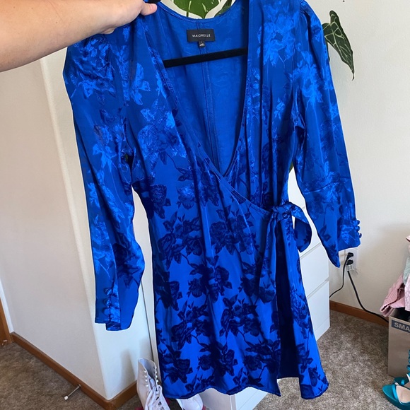 Revolve Majorelle Royal Blue Wrap Dress - Picture 4 of 7